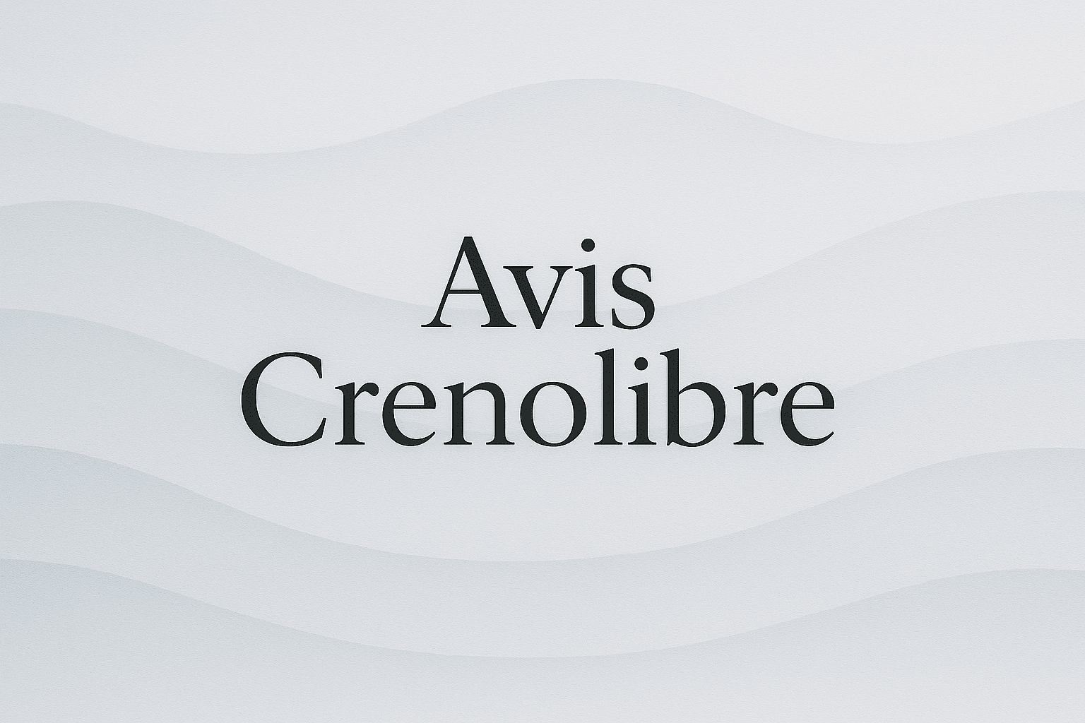 Fond ondulé avec inscription « Avis Crenolibre » au centre