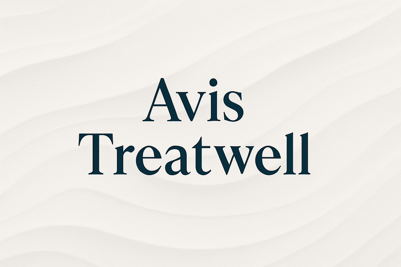 Texte “Avis Treatwell” centré sur un fond abstrait aux vagues